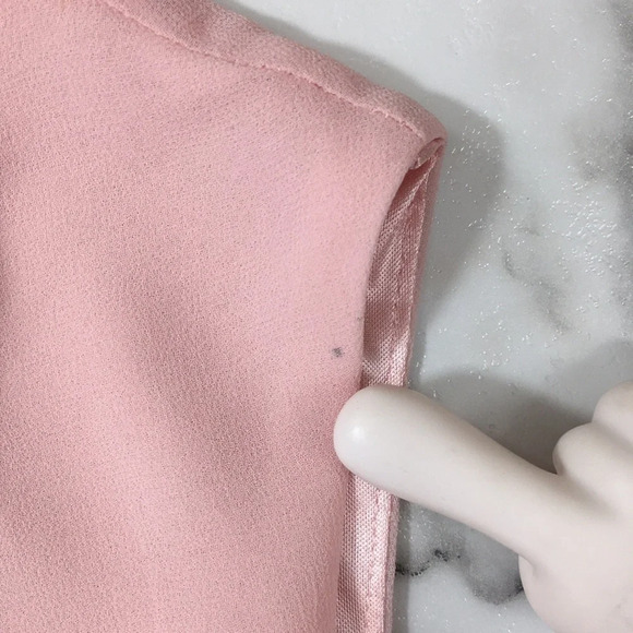 Venus Pink Slip Dress Sleeveless Wrap  Womens 4 Semi Sheer Hi Low Hem‎ Y2K - Picture 11 of 15